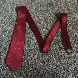 Christian Dior Red/White/Blue Oval Pattern Neck Tie Men’s